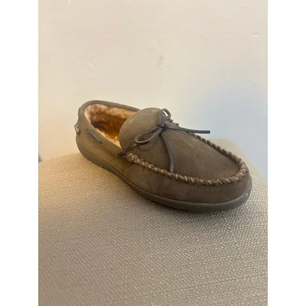 Clarks Suede Moccasin Loafer Slippers NEW Sz 10